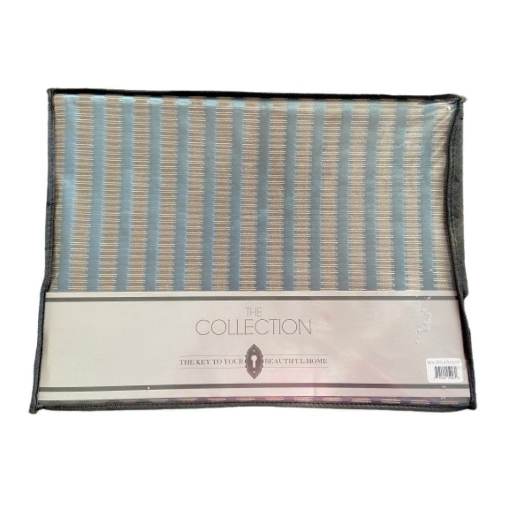 The Collection by Bed Bad and Beyond Railway Striped Panel French Blue L 63"